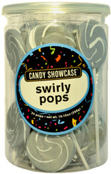 Swirly Round Pops Silver 24 Count 