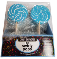 Swirly 3 Inch Round Pops Blue 12 Count 