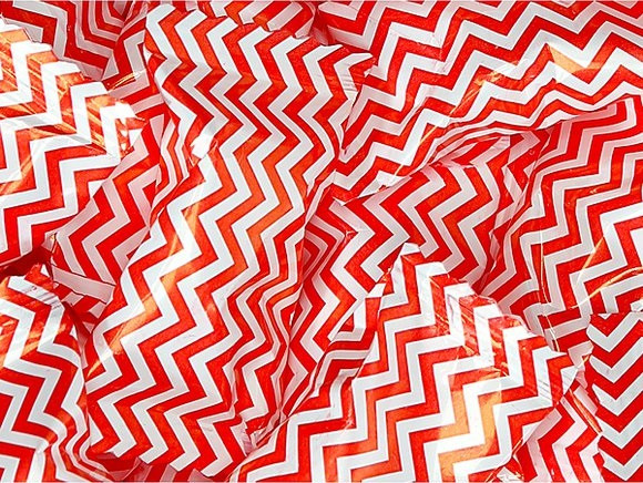 Chevron Red White Buttermints 100 Count