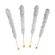 Rock Candy on Sticks Wrapped Silver 12 units