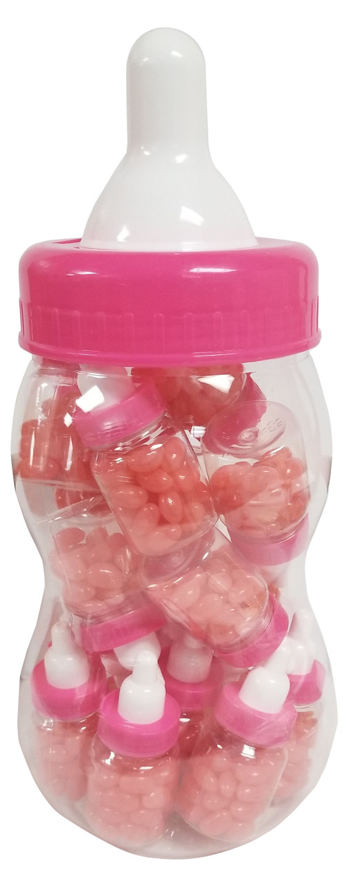 pink baby bottle favors