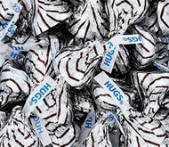 Hershey's Kisses Hugs - Wrapped in Silver with Brown Stripes - (White and Milk Chocolate) 2 Pounds
