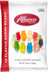 Albanese Assorted 12 Flavor Gummi Bears - 2.5 Pound