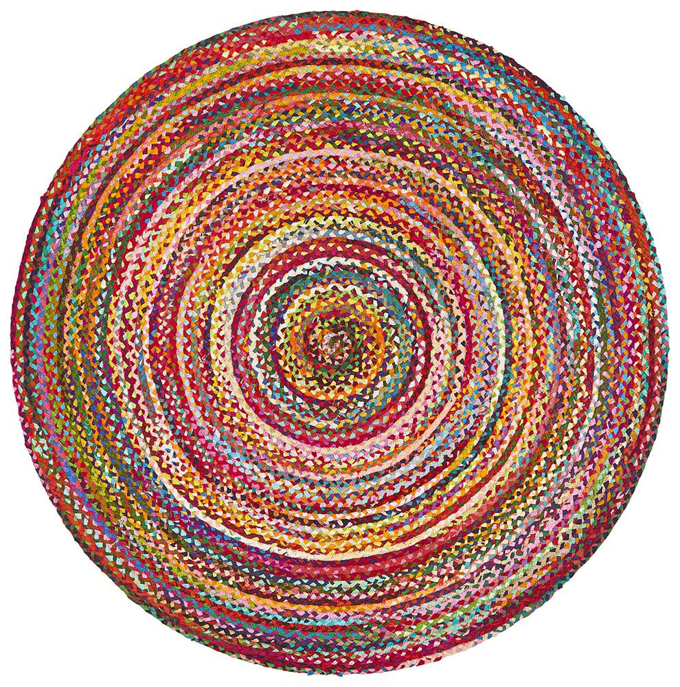 Alpine Chindi Multi 120cm Round Cotton Rug Online Rug Store Australia