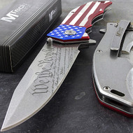 MTech USA MX-A849CL 8.75" We The People USA Flag Spring Assisted Folding Knife