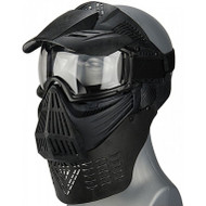 Lancer Tactical EZ Fit Airsoft Full Face Helmet With Clear Visor