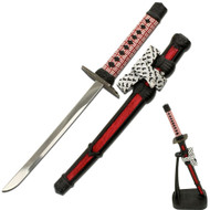 8" Red Mini Letter Opener Sword With Display Stand