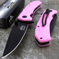 Master USA MU-A002PK 7.75" Pink Spring Assisted Folding Knife