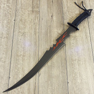 Fantasy Master 26" Full Tang Red Flames Saber Sword Black