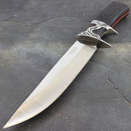 Hunt-Down 12" Fixed Blade Hunting Knife With Wood Handle