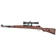 Double Bell Kar 98 Real Wood Bolt Action Spring Airsoft Sniper Rifle Gun With Scope