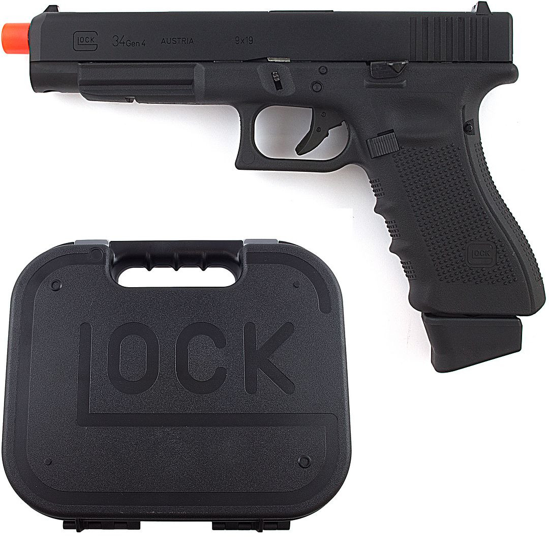 Glock G34 Gen 4 Licensed CO2 Gas Blowback Airsoft Pistol Hand Gun With Case  - Unlimited Wares, Inc