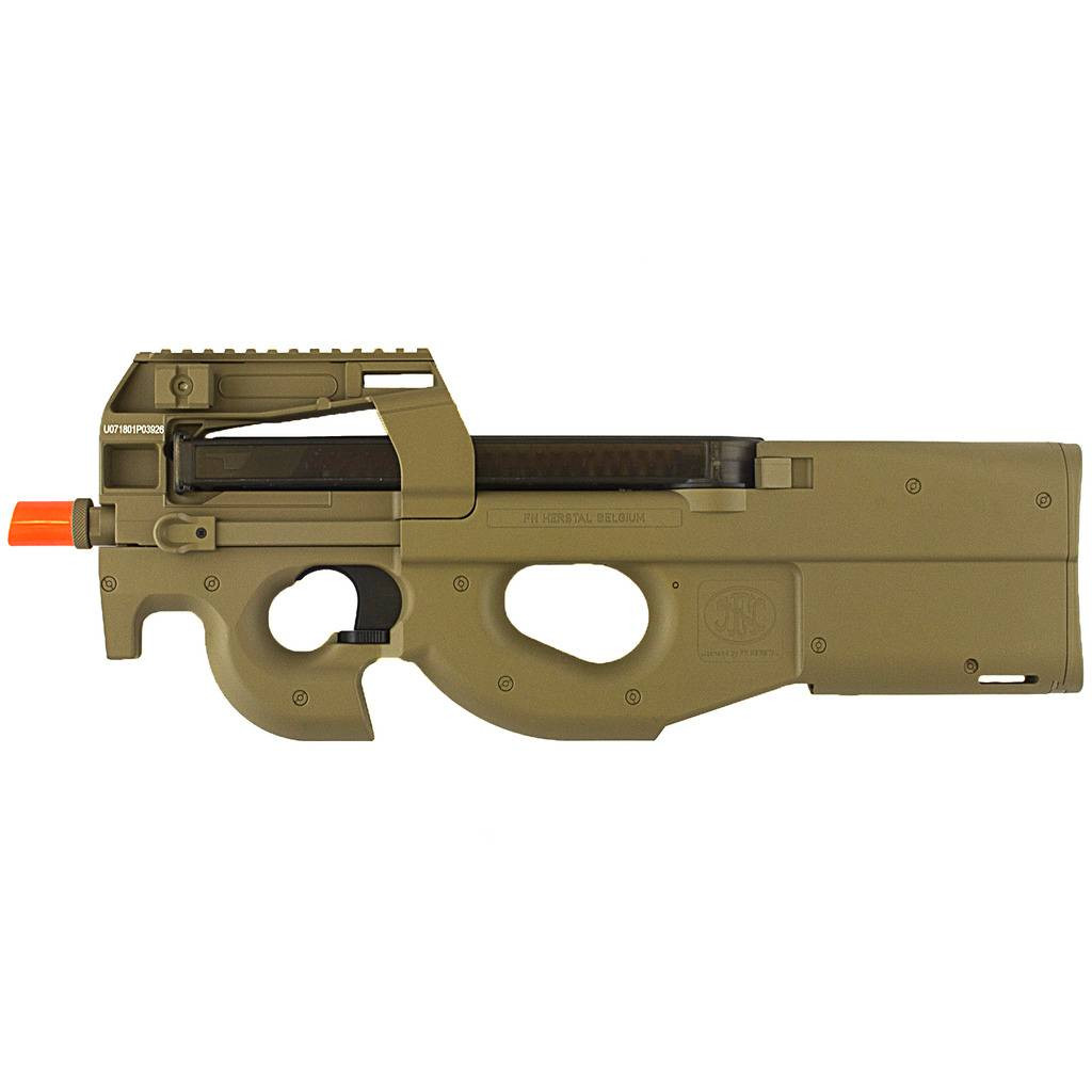 Fn Herstal Licensed P90 Electric Aeg Airsoft Rifle Gun Tan Unlimited Wares Inc