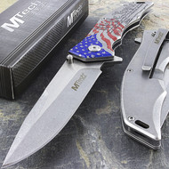 MTech USA MX-A849SW 8.75" We The People USA Flag Spring Assisted Folding Knife