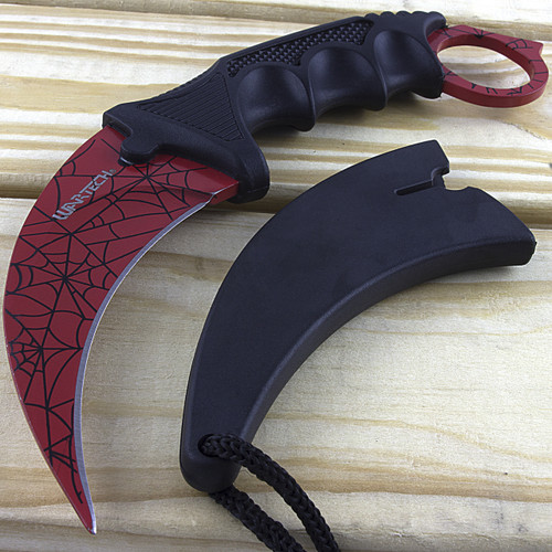 WarTech Crimson Web Fixed Blade Combat Knife - Unlimited Wares, Inc