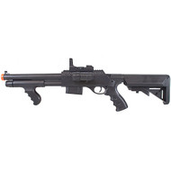 UKArms Full Size Pump Action Spring Airsoft Shotgun With Red Dot Scope