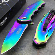 Defender 6.25" Rainbow Tactical Team Spring Assisted Folding Knife