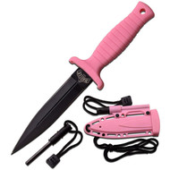 Master USA MU-1141PK Pink Necklace Knife With Fire Starter