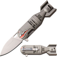 Tac Force TF-1039GY 6.25" Shark Bomb Spring Assisted Folding Knife Gray