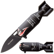 Tac Force TF-1039BK 6.25" Shark Bomb Spring Assisted Folding Knife Black