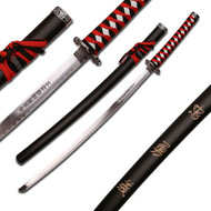 40" Carbon Steel Japanese Katana Sword With Wood Scabbard