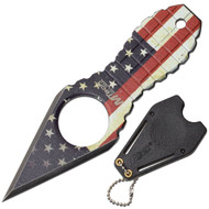 MTech USA MT-588F Flag Neck Knife With Ball Chain