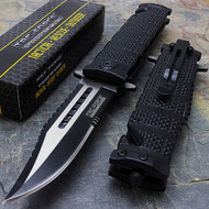 Tac Force TF-710BK 8.5" Black Double Serrated Spring Assisted Folding Knife