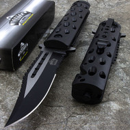 Master USA MU-A007BK 8.75" 2-Tone Spring Assisted Folding Knife