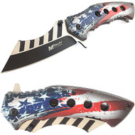 MTech USA 8.25" American Flag Spring Assisted Folding Knife