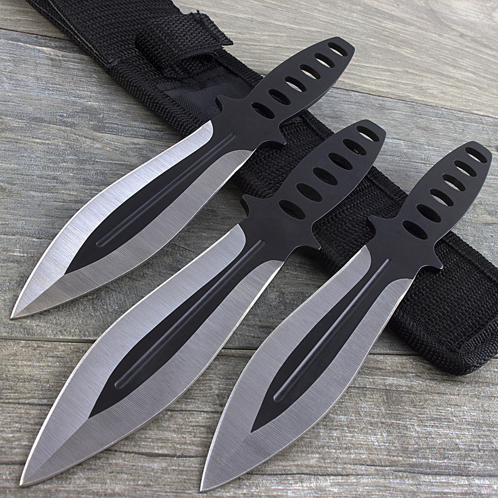 Defender 3 Piece Throwing Knives Set With Sheath - Unlimited Wares, Inc