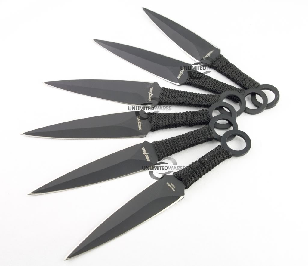 2 Pcs Aero Blades Triple Heart Throwing Knife Set with Sheath 5.5 inches  Thrower - A1020E