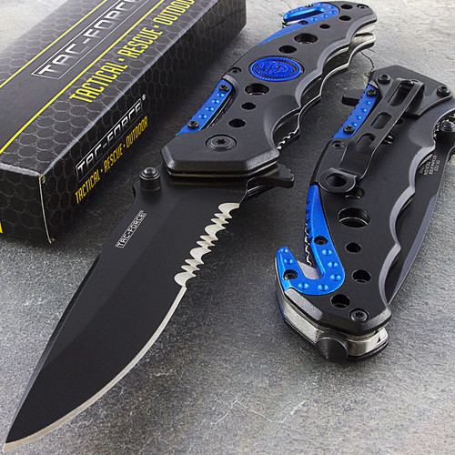 Tac Force TF-723BL Blue Spring Assisted Folding Knife - Unlimited Wares ...