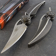 5.25" Feather Design Folding Knife