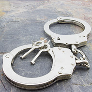 Nickel Plated Double Lock Handcuffs w/ Keys