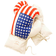 Age 3-6 Youth 4 oz Boxing Gloves For Kids USA Flag Design 