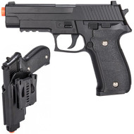UKArms Metal Spring Airsoft PIstol Gun With Hard Shell Holster