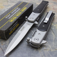 Tac Force TF-428BW 8.5" Wood Stiletto Spring Assisted Folding Knife