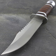 Defender 10" Bowie Hunting Knife Cherry Wood