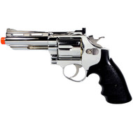 HFC 357 Magnum 4" Barrel Green Gas Airsoft Revolver Gun Silver