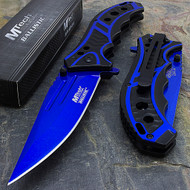 MTech USA MT-A907BL 8.25" Blue Spring Assisted Folding Knife