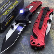 Tac-Force TF-835FD 7.75" Fire Fighter Spring Assisted Folding Knife With Flashlight