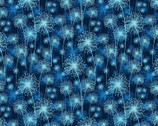 Pearl Reflections - Pearlescent Dandelion Teal Dark by KANVAS from Benartex Fabric