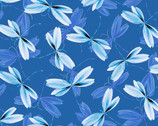 Pearl Reflections - Pearlescent Dragonfly Blue Tonal by KANVAS from Benartex Fabric