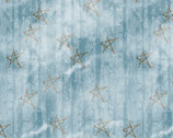 Snow Days - Faded Stars Blue by Barb Tourtillotte from Henry Glass Fabric
