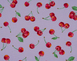 Sweet Fruits OXFORD - Cherries Purple from Cosmo Fabric