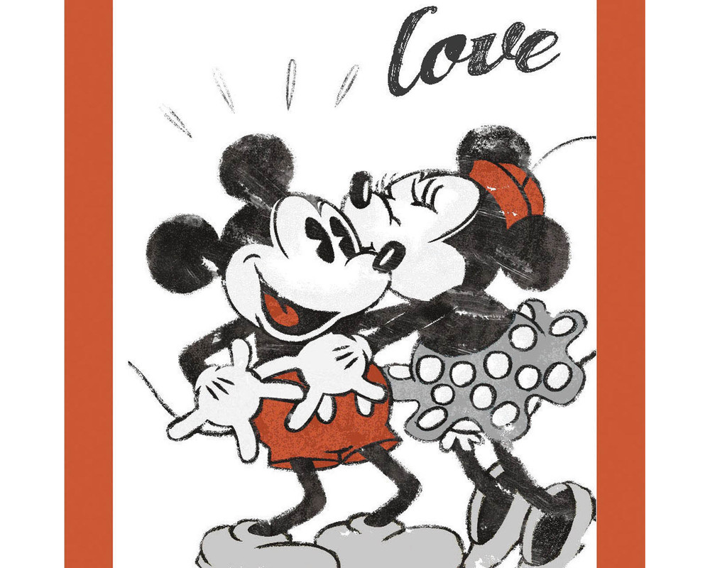 Springs Creative Mickey and Minnie popular Mouse Poster Fabric