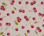 Sweet Fruits OXFORD - Cherries Cream from Cosmo Fabric