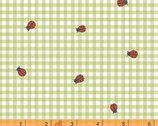 BFFS - Ladybug Checkered Green by Carolyn Gaven from Windham Fabrics