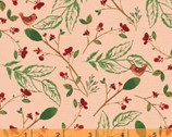 A Walk In The Woods - Birds Leaves Blush Pink by Whistler Studios from Windham Fabrics