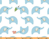 Ellie - Baby Elephants White by Whistler Studios from Windham Fabrics